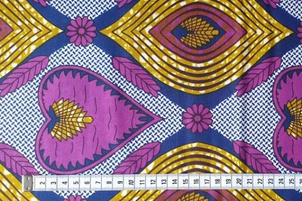 PURPLE HEART Waxprint Stoff